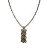 RVS Jasseron-Ketting + Buis Hanger met Kristallen in Gele Kleur - Dames