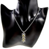 RVS Jasseron-Ketting + Buis Hanger met Kristallen in Gele Kleur - Dames