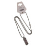 RVS Jasseron-Ketting + Buis Hanger met Kristallen in Roze Kleur - Dames