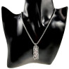 RVS Jasseron-Ketting + Buis Hanger met Kristallen in Roze Kleur - Dames