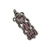 RVS Jasseron-Ketting + Buis Hanger met Kristallen in Roze Kleur - Dames