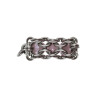 RVS Jasseron-Ketting + Buis Hanger met Kristallen in Roze Kleur - Dames