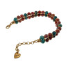 Armband met Rode en Turquoise  Amerikaanse Natuurstenen - Verguld RVS