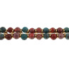 Armband met Rode en Turquoise  Amerikaanse Natuurstenen - Verguld RVS