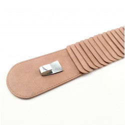 Brede Zalmkleur Elastische Riem