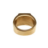 Zegelring Heren - Verguld RVS - Ring met Onyx Steen