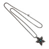 Jasseron-Ketting met Sterhanger van RVS en Turquoise Howlietsteen - Unisex