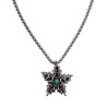 Jasseron-Ketting met Sterhanger van RVS en Turquoise Howlietsteen - Unisex