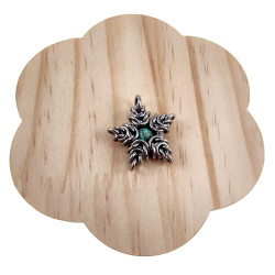 Jasseron-Ketting met Sterhanger van RVS en Turquoise Howlietsteen - Unisex