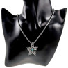 Jasseron-Ketting met Sterhanger van RVS en Turquoise Howlietsteen - Unisex