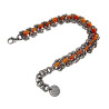 RVS Armband met Oranje Zoetwaterschelpkralen - Verstelbaar 16 tot 19cm