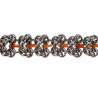 RVS Armband met Oranje Zoetwaterschelpkralen - Verstelbaar 16 tot 19cm