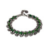 Unisex RVS Armband met Groene Zoetwaterschelpkralen - Verstelbaar