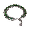 Unisex RVS Armband met Groene Zoetwaterschelpkralen - Verstelbaar