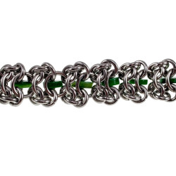 Unisex RVS Armband met Groene Zoetwaterschelpkralen - Verstelbaar