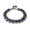 Unisex RVS Armband met Blauw-Paarse Zoetwaterschelpkralen Verstelbaar