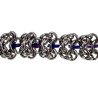 Unisex RVS Armband met Blauw-Paarse Zoetwaterschelpkralen Verstelbaar