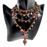 Macramé Ketting met Natuursteen, Schelpen en Kristallen - Handgemaakt