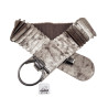 Dames - 8 cm Breed Bronsgoudkleurige Stretch Riem Voor Jurk of Tuniek