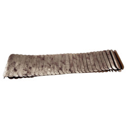 Dames - 8 cm Breed Bronsgoudkleurige Stretch Riem Voor Jurk of Tuniek