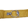 Dames - 8 cm Breed Amberkleur Stretch Riem Voor Jurk of Tuniek