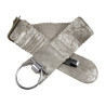 8cm Breed Grijs-Zilverkleurige Stretch Riem Voor Jurk of Tuniek Dames