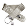 8cm Breed Grijs-Zilverkleurige Stretch Riem Voor Jurk of Tuniek Dames