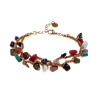 Dames Gehaakte Armband met Kleurrijke Edelstenen - Verstelbaar 16-19cm