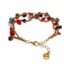 Dames Gehaakte Armband met Kleurrijke Edelstenen - Verstelbaar 16-19cm
