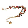 Dames Gehaakte Armband met Kleurrijke Edelstenen - Verstelbaar 16-19cm