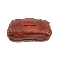 Unisex Crossbodytas - Cognackleur Echt Leer - Riemtas - Verstelbare