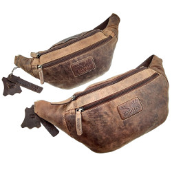 Heuptasje Unisex - Buffelleer - Buideltas - Crossbodytas - Twee Maten