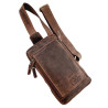 Crossbodytas Unisex Bruin Buffelleer Schoudertas met 4 Compartimenten