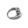 Ring Dames Gepolijst RVS - Minimalistische Open Ring met Druppelvormen