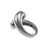 Ring Dames Gepolijst RVS - Minimalistische Open Ring met Druppelvormen