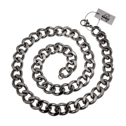 Uniseks - Gepolijst RVS - Grove Cubaanse Schakelketting 65cm x 15mm