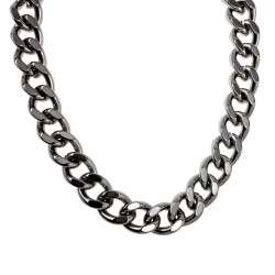 Uniseks - Gepolijst RVS - Grove Cubaanse Schakelketting 65cm x 15mm