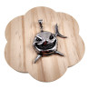 60cm x 3mm Jasseron-Ketting + Grote Haai Hanger - Roestvrij Staal 316L