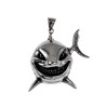 60cm x 3mm Jasseron-Ketting + Grote Haai Hanger - Roestvrij Staal 316L