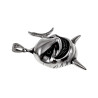 60cm x 3mm Jasseron-Ketting + Grote Haai Hanger - Roestvrij Staal 316L