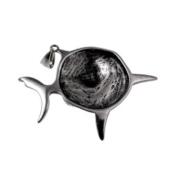 60cm x 3mm Jasseron-Ketting + Grote Haai Hanger - Roestvrij Staal 316L