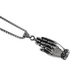 Unisex Spiritueel Boeddha in Handpalm Hanger - Roestvrij Staal 316L