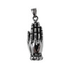 Unisex Spiritueel Boeddha in Handpalm Hanger - Roestvrij Staal 316L
