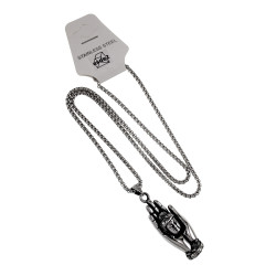 60cm x 3mm Jasseron-Ketting + Boeddha Hanger - Roestvrij Staal 316L