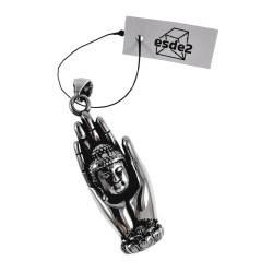 60cm x 3mm Jasseron-Ketting + Boeddha Hanger - Roestvrij Staal 316L