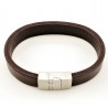 Donkerbruin Leren Armband