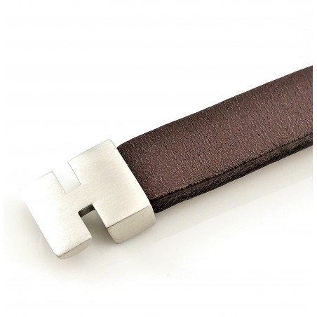 Donkerbruin Leren Armband