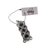 Dames RVS Jasseron-Ketting + Buis Hanger met Zwarte Kristallen