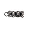 Dames RVS Jasseron-Ketting + Buis Hanger met Zwarte Kristallen