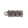 Dames RVS Jasseron-Ketting + Buis Hanger met Paarse Kristallen